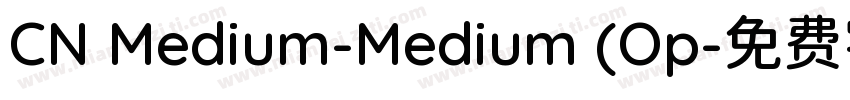 CN Medium-Medium (Op字体转换
